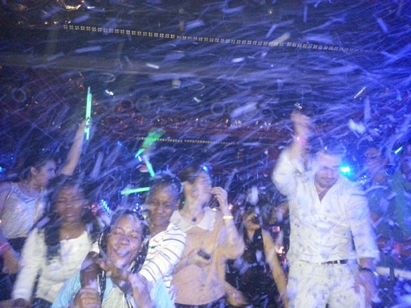 Snowflakes party inside Phebe